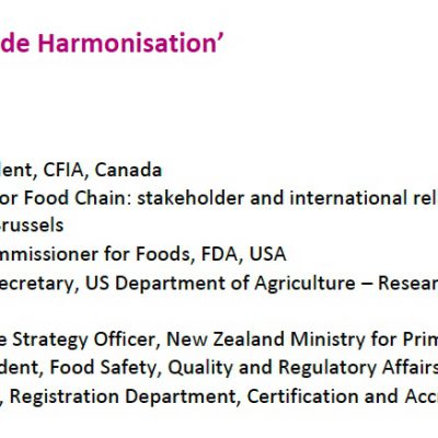 Global Food Safety Trade Harmonization – primeira parte