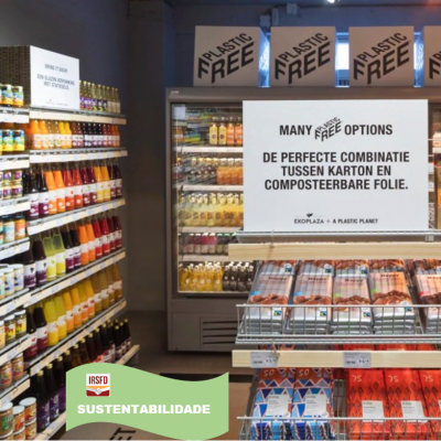 Corredor de supermercado: alimentos sem plástico?