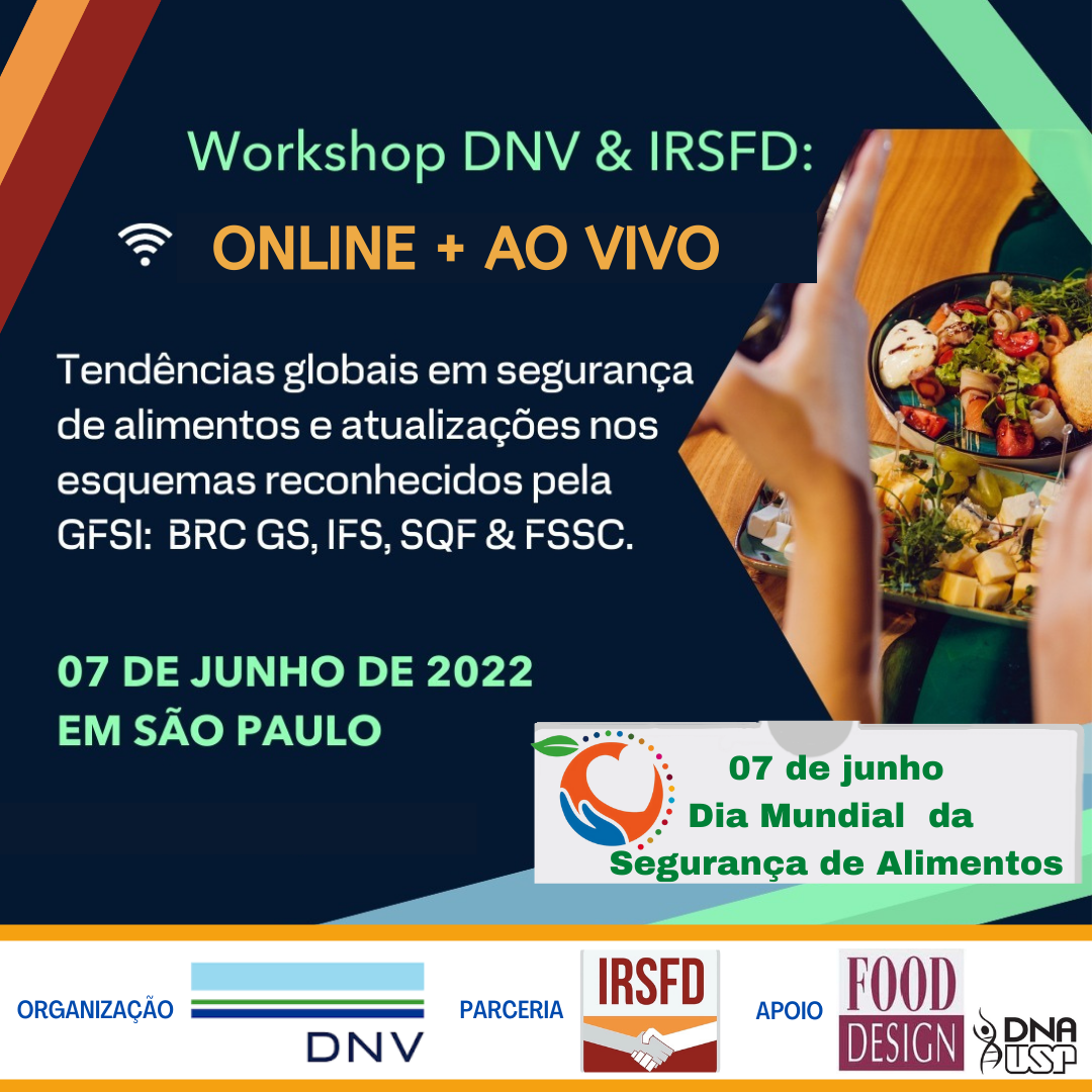 Wokshop – Tendências globais em segurança de alimentos e atualizações nos esquemas reconhecidos pela GFSI